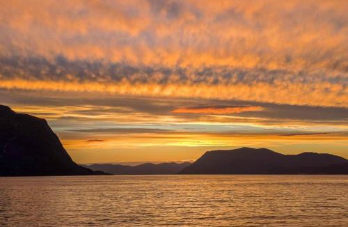 Hundeidvik House | Hundeidvik Fjord Retreat - Fjord Panorama with sauna
