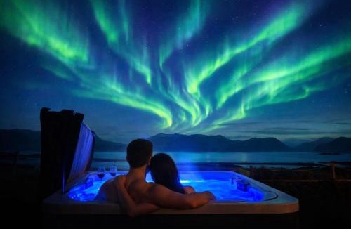 Vannareid House | Aurora sea-view cabin with wifi,sauna, jaccuzi