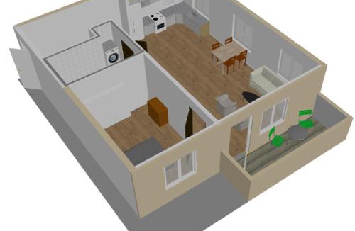 Rimbo Apartment | Rimbo - Lägenhet med balkong och utsikt mot parken