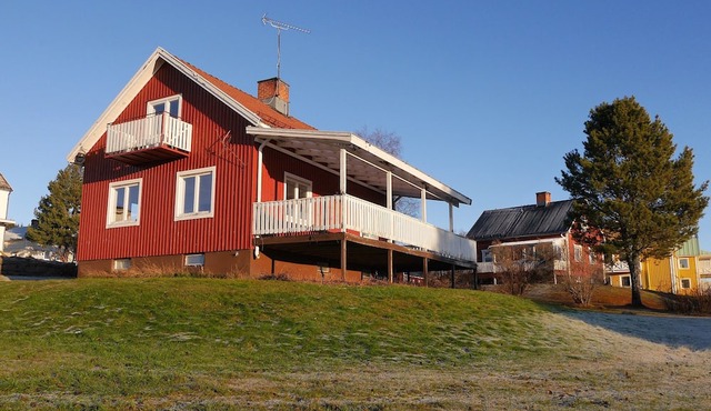 Traditional swedish house in scenic Lapland