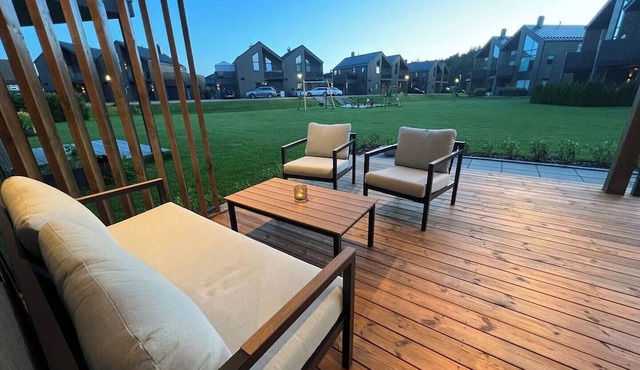 Lovely modern apartment near skitrails in a quiet neighborhood in Vestfossen