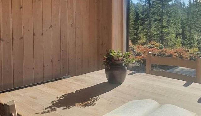 Fantastic forest cabin with panoramic view