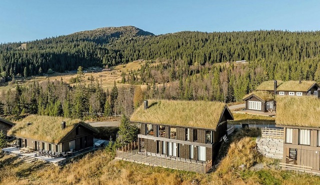 Modern cabin with ski in out at Kvitfjell