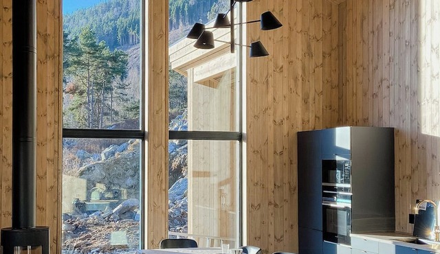 Cabin embraced by extrairdinary nature
