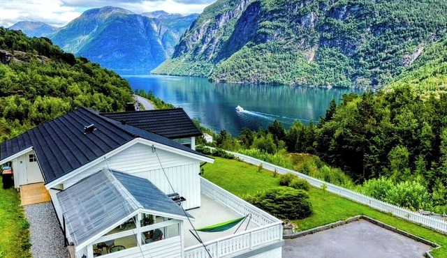 Mountain garden by the Geirangerfjord in Møre og Romsdal