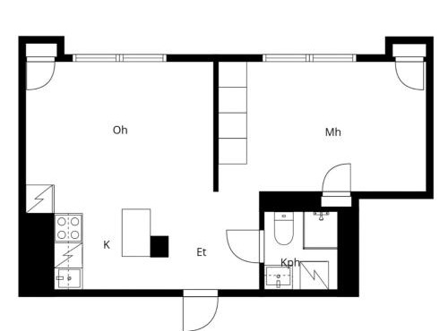 Stylish One-Bedroom Apartment near Helsinki Centrum in Helsinki