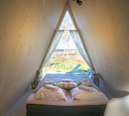 Glamping hut with panorama view in Björköby