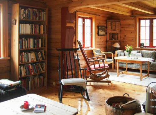 Cabin With Wooden Interior By Lake Tinnsjøen in Atra