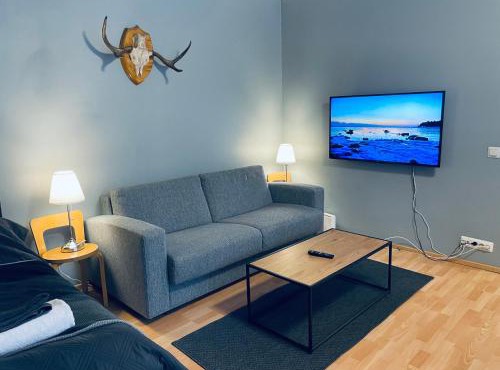 Hotel-standard design apartment with private sauna and terrace in Espoo